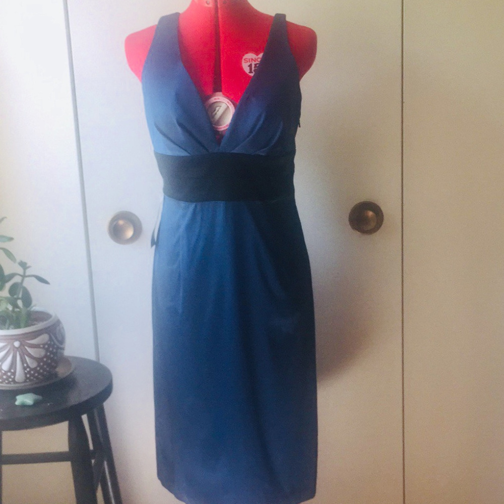 Donna Ricco Navy Cocktail Dress NWOT
